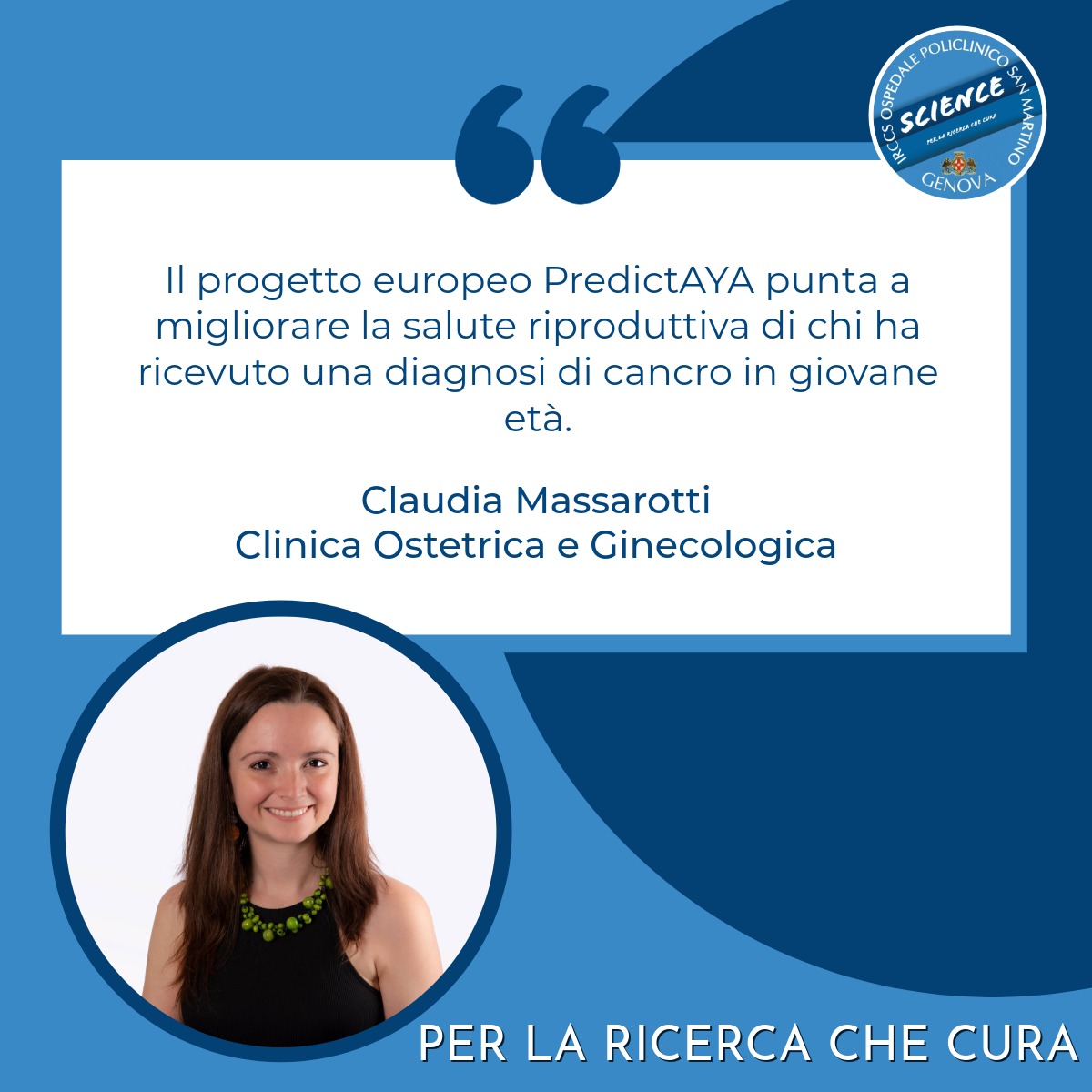 Dichiarazione della ricercatrice Claudia Massarotti: 