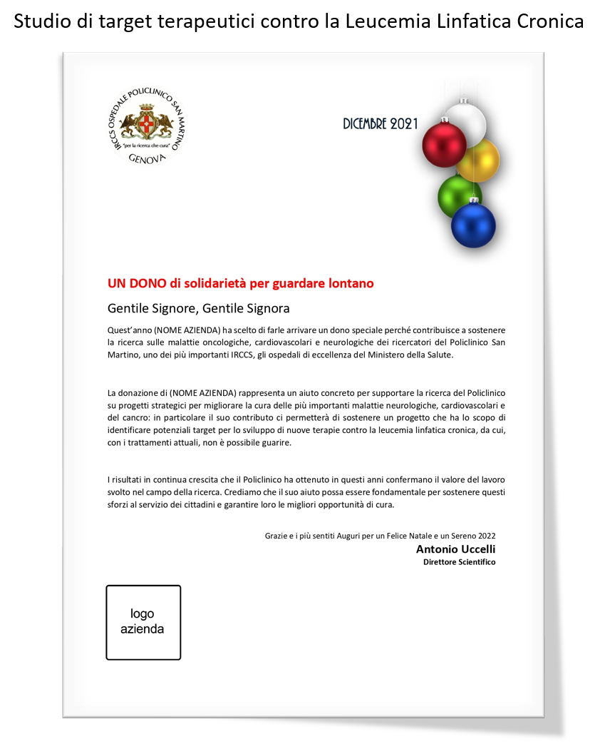 lettera auguri solidali leucemia linfatica cronica