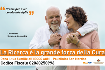 Sostieni la ricerca con il tuo 5x1000 all'IRCCS AOM Policlinico San Martino
